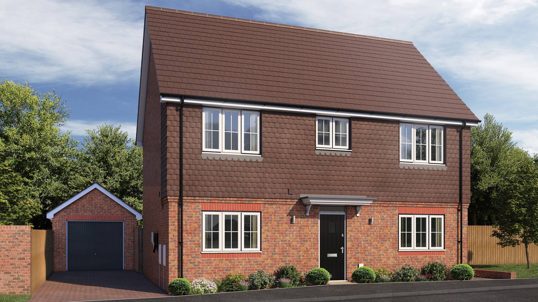 CGI of 4 bedroom houses for sale in Finchampstead