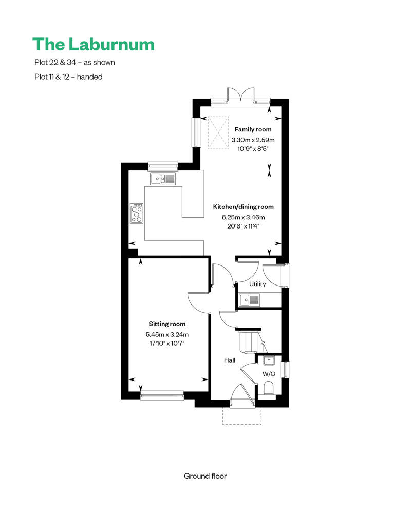 Ground floor of the Laburnum