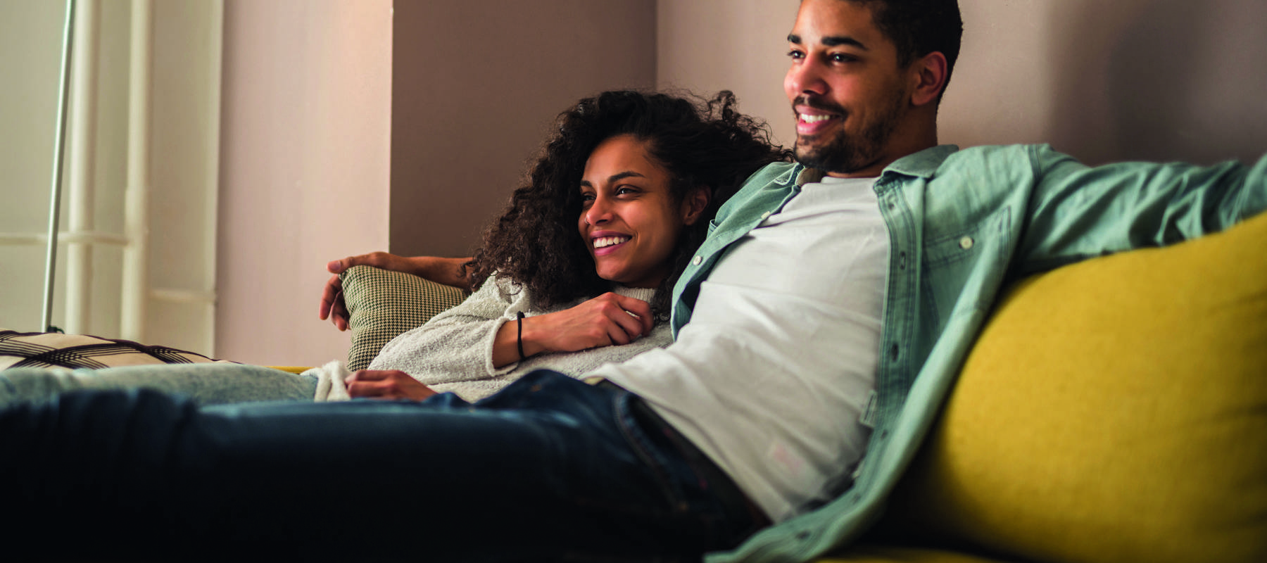 Couple Relaxing, Sofa