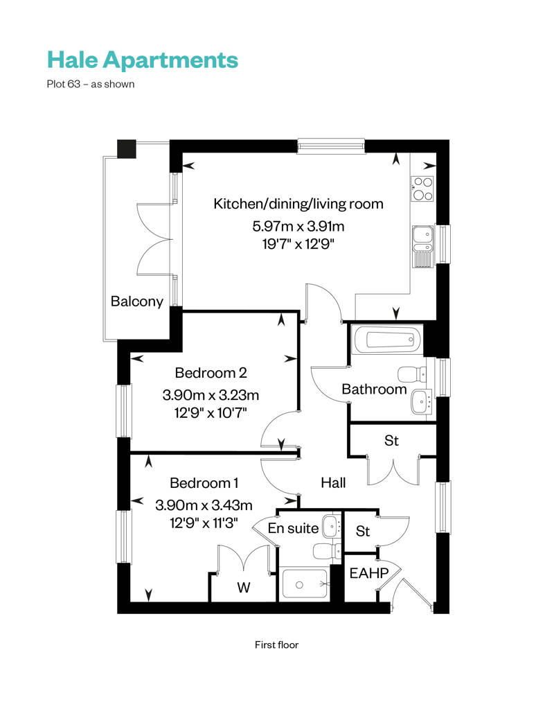 Hale Apartments_plot 63 floor plan_Cala at Waterbeach 