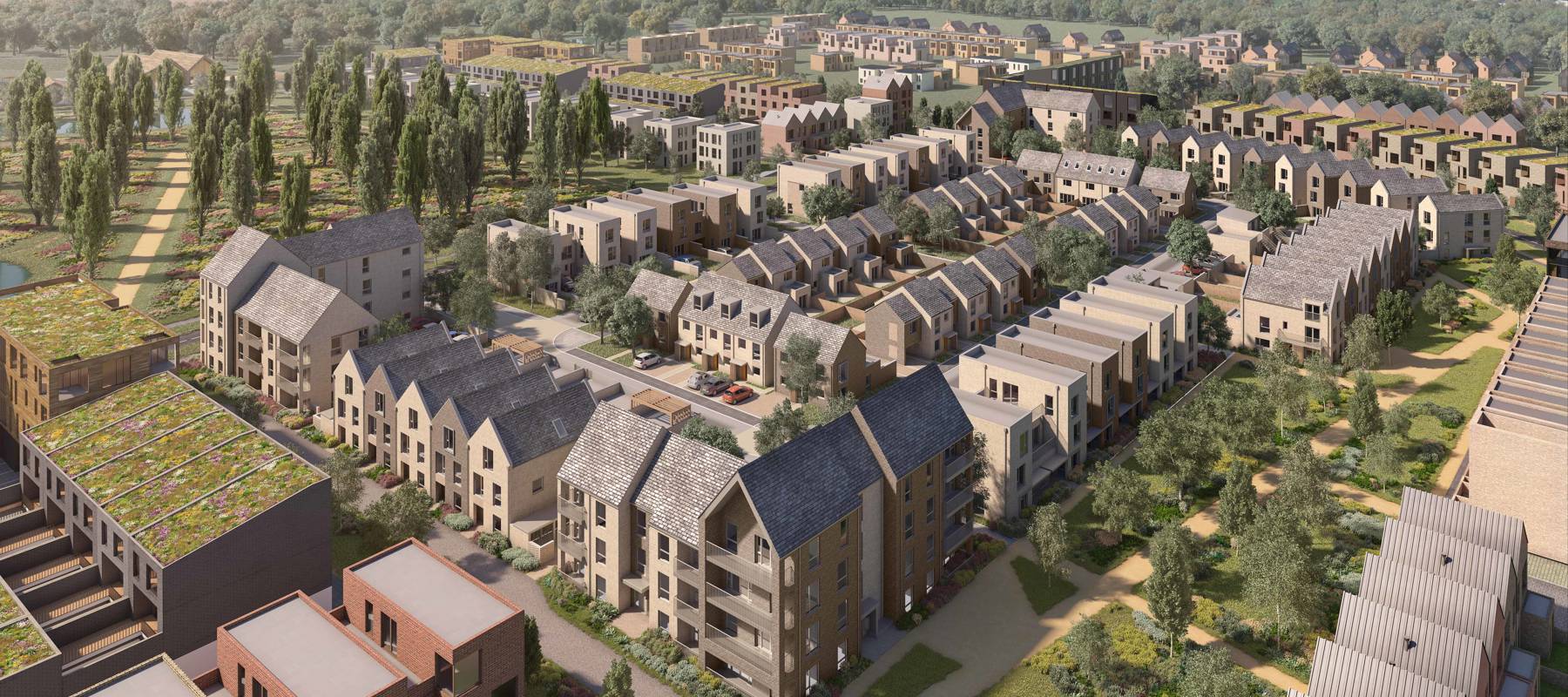 Cala at Waterbeach, Cambridgeshire - Aerial view | Cala Homes for sale in Cambridgeshire