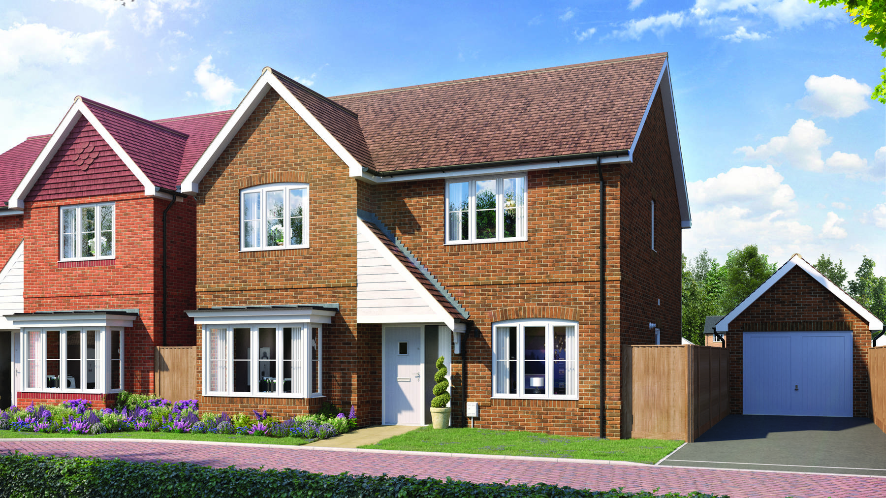 Computer Generated Image of 4 bedroom house for sale in Oxfordshire. Cala at Nobel Park, Didcot.