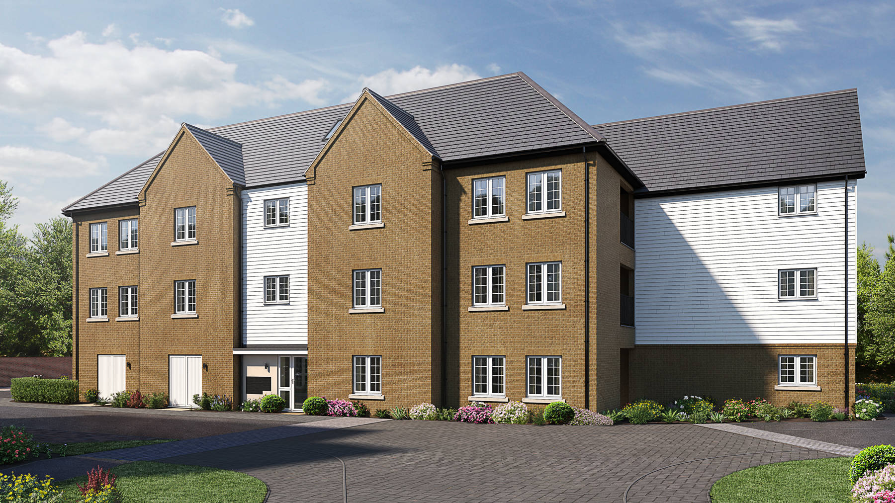 Computer generated image of Hop House apartments, Alton